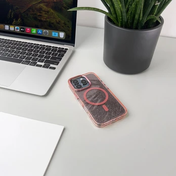 Dėklas Hurtel Glitter Case MagSafe Compatible for iPhone 17 Pro Max - Rožinė