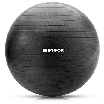 Meteor Fitneso Kamuolys 55 Cm, Juodas