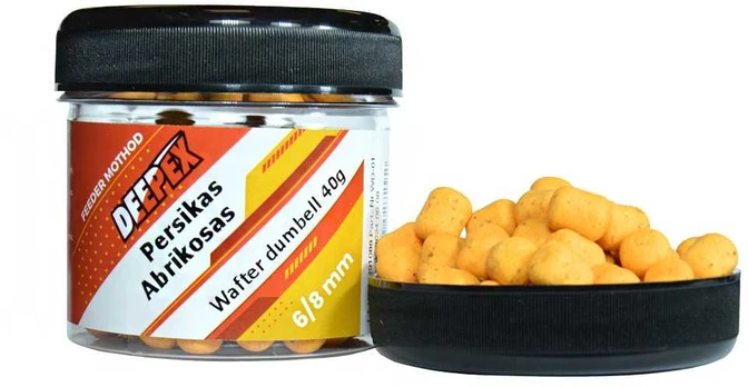 Deepex Wafter Dumbell 6/8mm - Persikas/abrikosas