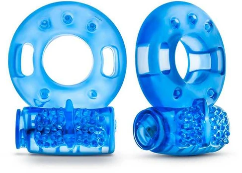 Blush STAY HARD VIBRATING COCK RINGS 2 PACK