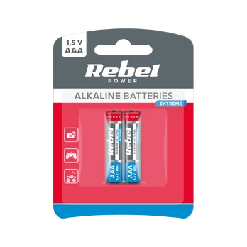 Šarminės baterijos REBEL EXTREME LR03 2vnt/bl.