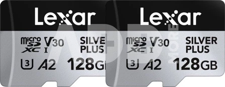 Lexar microSDXC Professional SILVER Plus UHS-I/U3/A2/4K R205/W150 (V30) 128GB - 2pack