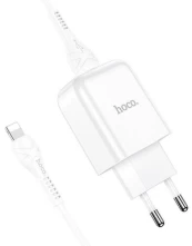 Įkroviklis Hoco N2 + Lightning cable, USB, 1 m, balta, 10 W kaina