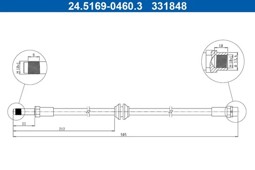 Stabdžių žarnelė ATE 24.5169-0460.3