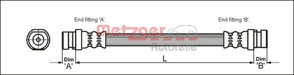 Stabdžių žarnelė METZGER 4111168
