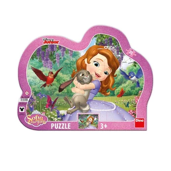 Dėlionė Dino Silhouette Frame Puzzle 25 Pieces: Sofia And Animals