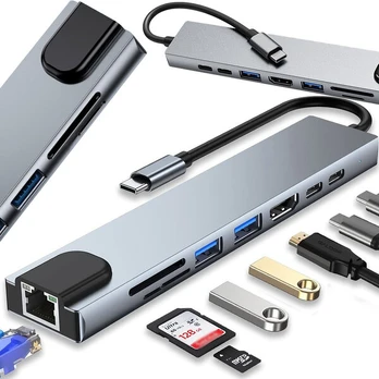 USB-C Hub Pro 8in1, 4K, HDMI
