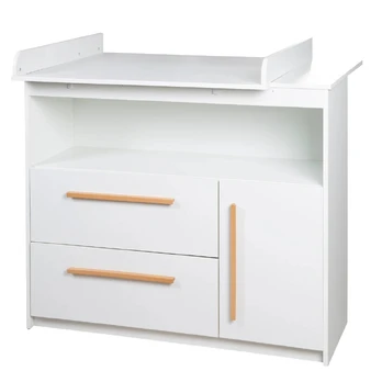 ROBA komoda su vystymo lenta LILO, White/Beech, 1731857