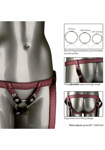 CalExotics The Regal Duchess Adjustable Harness Vegan Leather Black