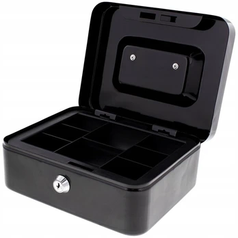 Metalinis seifas LARGE key black su skyriais