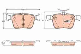 TRW GDB1957 Brake pad set