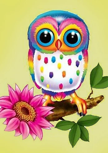 Deimantinis paveikslas Owl Maia WD248 20*30 cm