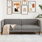 Trivietė sofa, taupe spalvos, audinys kaina