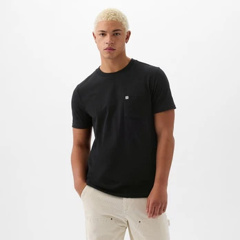 GAP Pocket Micro Logo Tee Black - Dydis S (857901-05 Marškinėliai)