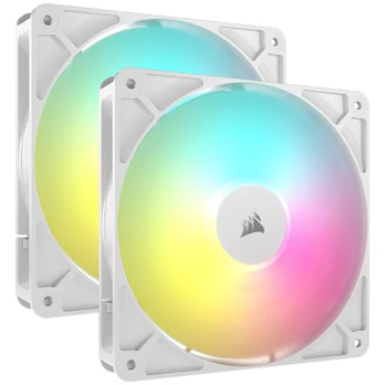 Corsair RS ARGB PWM Lüfter - 2er Pack, 140 mm, baltas