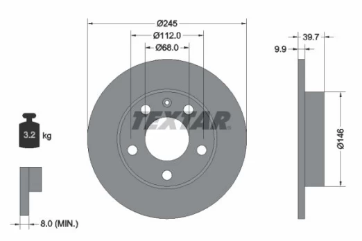 TEXTAR 92106203 Brake Disc