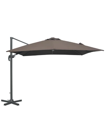 Sodo skėtis LED, 250 cm, rusva