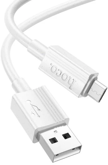 Cable USB A to Micro USB Hoco 2,4A 1 m X107 baltas