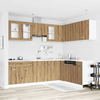 11 dalių virtuvės spintelių rinkinys Artisan ąžuolas