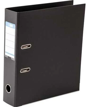 Brevordner Q-Line sort A4 metalskinne 75mm ryg - (10 stk.)