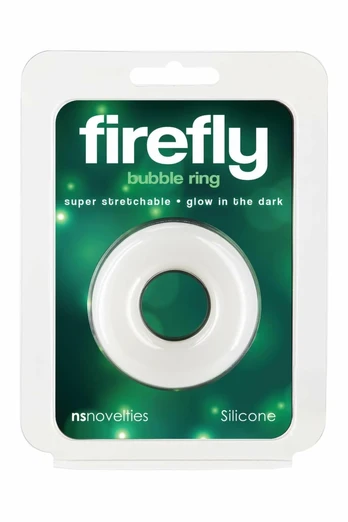 Firefly Bubble Ring Medium White - Glow-in-the-Dark Silicone Support Ring