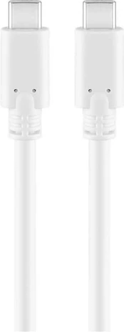 Kabelis USB-C - USB-C 3.2 Gen1 Goobay balta 0,5m