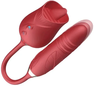 Teleskopinis vibratorius 2in1, raudonas
