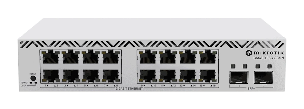 Tinklo komutatorius MikroTik CSS318-16G-2S+IN, Cloud Smart Switch su SwitchOS
