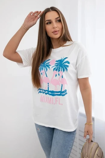 Balta medvilninė palaidinė Miami AmeliaHome