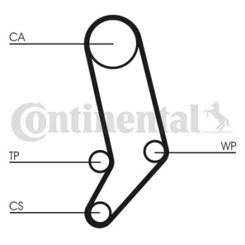Paskirstymo diržo komplektas CONTINENTAL CTAM CT939K4