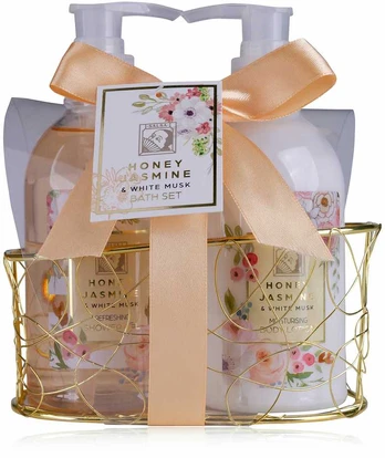 Accentra Bath set HONEY JASMINE in wire basket
