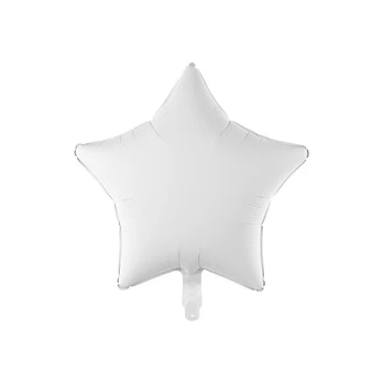 Folinis balionas Žvaigždė, 48 cm, baltas