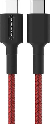 Mobilizera Kabelis USB Somostel USB-C - USB-C 1 m Raudona (28858)