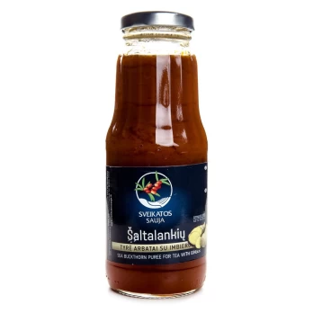 Šaltalankių tyrė arbatai su imbieru