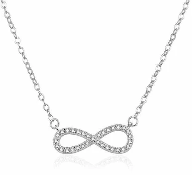 Agato Charming Sidabrinis Infinity Necklace AGT-N026W