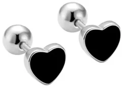Helix auskarai Juodas Heart