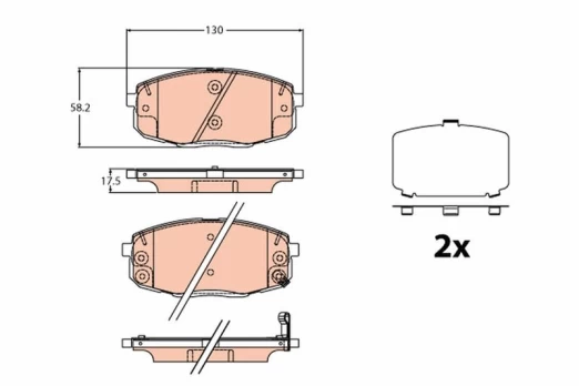 TRW GDB2192 Brake pad set
