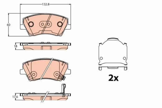 TRW GDB2203 Brake pad set