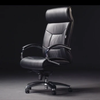 Biuro kėdė Supreme Chrome Leather Juoda FD