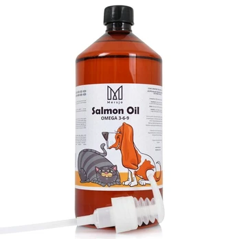 Lašišų aliejus šunims ir katėms Mersjo, 1000ml