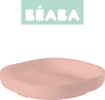 BEABA SILIKONINĖ DUGNU PRILIMPANTI LĖKŠTĖ, LIGHT Rožinis