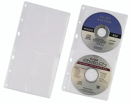 DURABLE CD-Hüllen für 2 CDs/DVDs transparent 5 Stck