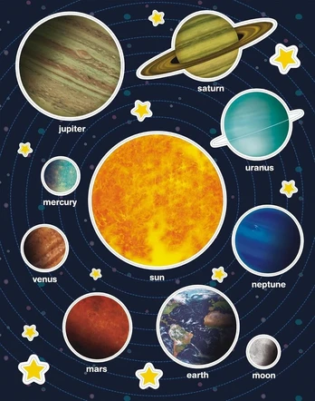 Apli Kids 15173 - maišelis gumelėms, 2 lapai, solar system