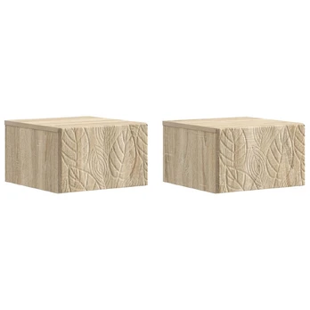 Sieninis šoninis staliukas 2 pcs Sonoma ąžuolas