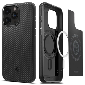 [Užsakomoji prekė] Dėklas iPhone 15 Pro - Spigen Mag Armor - Matte Juodas