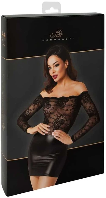 Noir Dress Lace L Seksuali suknelė