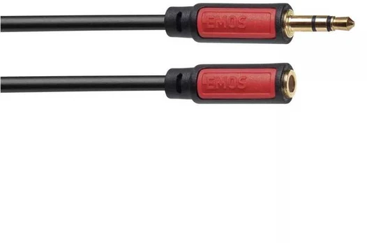 Emos JACK cable 3,5mm stereo, fork - 3,5mm socket 2,5m