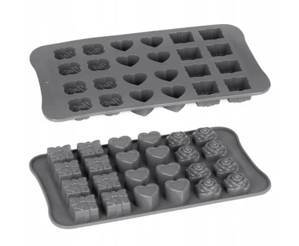SILIKONINĖ FORMA PRALININIAM LEDO ŠOKOLADUI 24 VNT. BRUNBESTE BB-1544