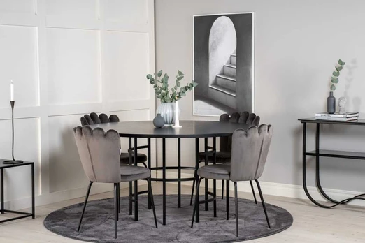 Venture Design Valgomasis stalas, Kopenhaga, ⌀140 cm, Juodas