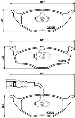 Stabdžių trinkelių rinkinys, diskinis stabdys BREMBO P 85 063